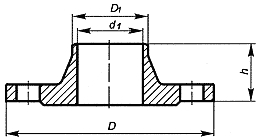 Фланец стальной воротниковый